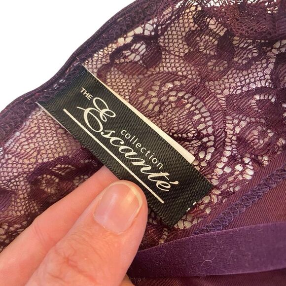 The Escante Collection plus size 3X maroon lace chemist top - Picture 4 of 6